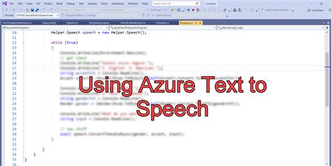 Using Azure Text To Speech Jamie Maguire