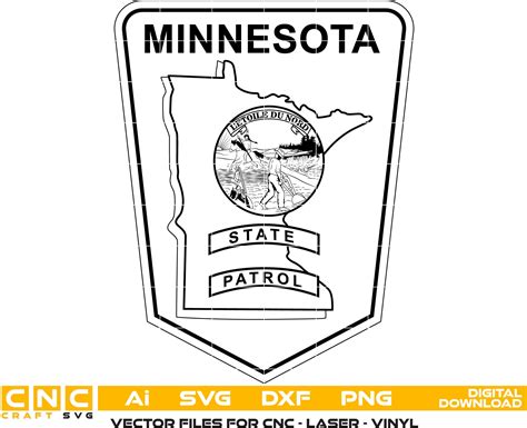 Minnesota State Patrol Badge,Minnesota seal, Minnesota vector art, Dig