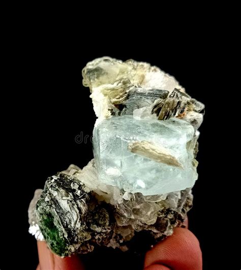 Very Beautiful Image Aquamarine With Mica Specimen From Skardu