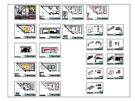 Tienda Comercial De Lego En Autocad Librer A Cad