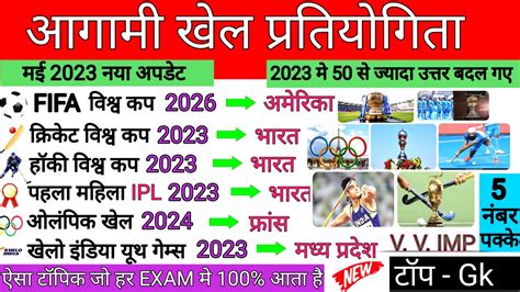 आगम खल परतयगत 2023 sports current affairs 2023 aagami khel