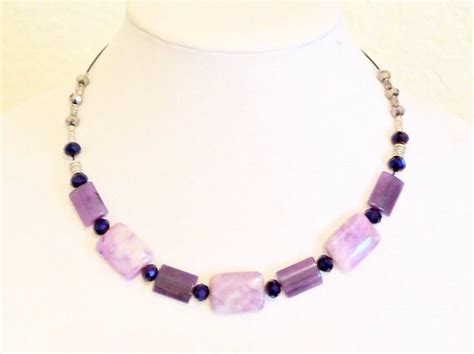 Purple Gem Choker Statement Necklace Gem Choker Necklace