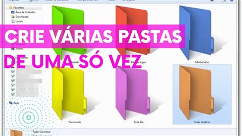 COMO CRIAR VÁRIAS PASTAS DE UMA SÓ VEZ YouTube