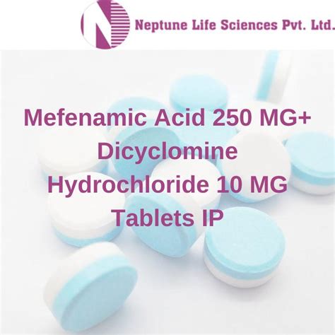 Mefenamic Acid Mg Dicyclomine Hydrochloride Mg Tablets Ip Pharmint