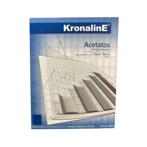 ACETATO PARA IMPRESION LASER T OFICIO KRONALINE 1PZ DPT Papeleria