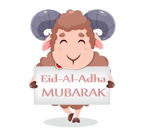 Eid Al Adha Mubarak Gratulationskort Tecknad F R Ladda Ner