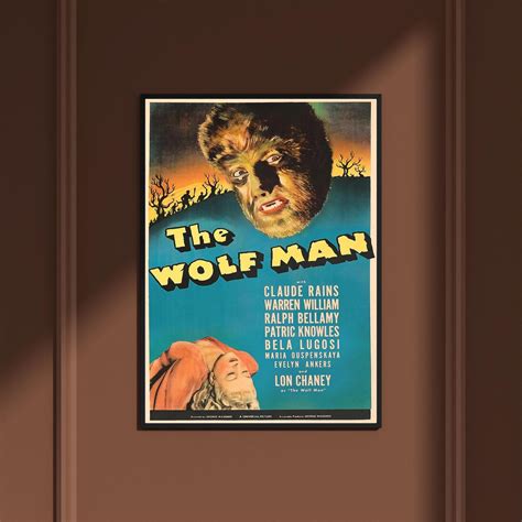 The Wolf Man 1941 Movie Poster Minimalist Movie Prints the - Etsy