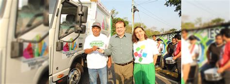 Entrega Alcalde Mariano Rosales Camiones Recolectores De Basura