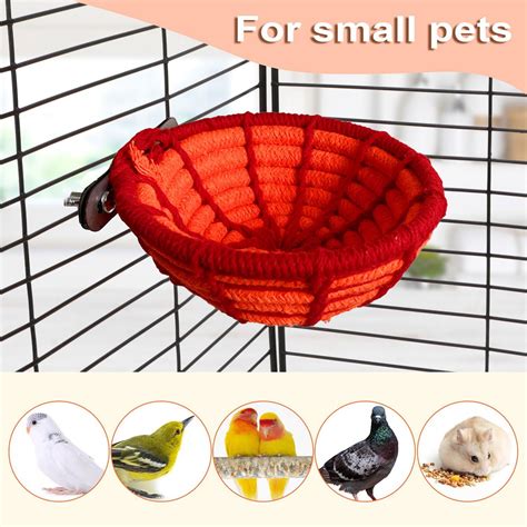 Hot Slae Handmade Coton Rope Bird Breeding Nest Bird Nest Cage For Small Parrots Budgie Conure