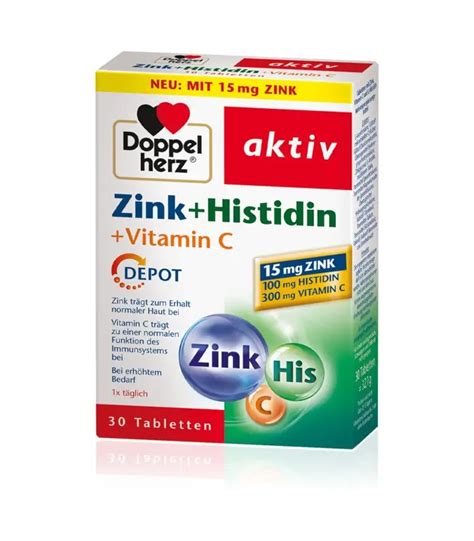 Допелхерц Актив ЦИНК + ХИСТИДИН + С х 30 табл / Doppelkherz Zink ...