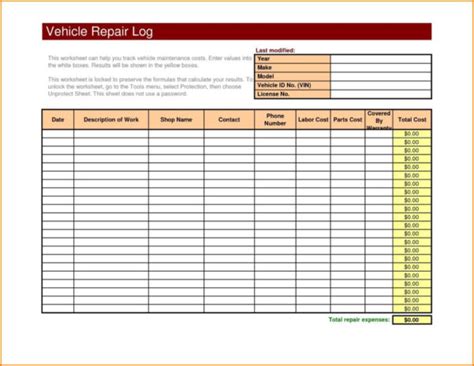 Vehicle Maintenance Tracking Spreadsheet with regard to Maintenance ...