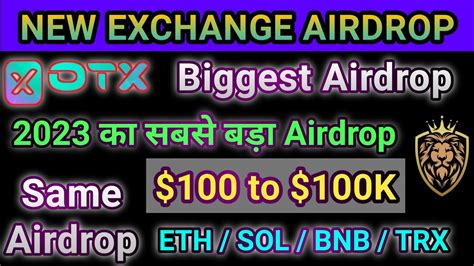 New Crypto Airdrop Today New Blockchain New Crypto Exchange Airdrop