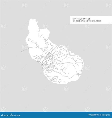 Map of Sint Eustatius Island Stock Vector - Illustration of geography, texture: 123385102