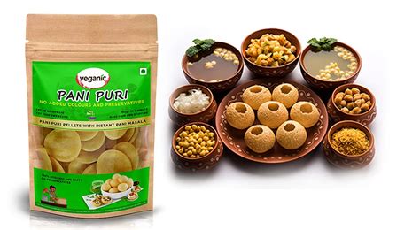 Veganic Gol Gappa Pani Puri Kit Ready To Fry Gm Wheat Gol Gappe