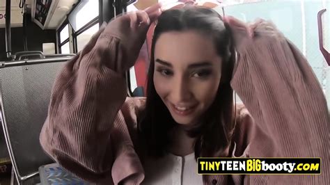 Petite Brunette Babe Is Riding A Huge Cock With Her Bouncy Big Ass