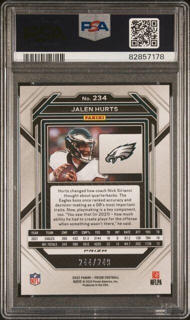 2022 PANINI PRIZM JALEN HURTS 234 ORANGE PRIZM 249 PSA 10 EAGLES EBay