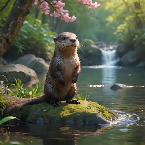sitting otter images    freepik