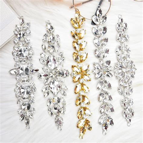 Bikini Con Diamantes De Imitaci N Conector Para Traje De Ba O Hebilla De Cadena Apliques De