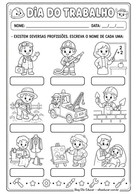 Desenho Sobre O Dia Do Trabalho Para Imprimir - Atividades sobre o Dia do Trabalho para imprimir: PDF gratuito para ...