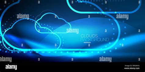 Vector Cloud Computing Storage Concept Vector Blue Cloud Computing