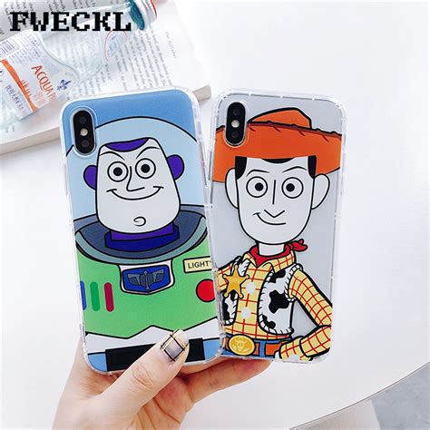 Cartoon Toy Story Buzz Lightyear Woody Phone Case For Iphone 7 8 Plus 6