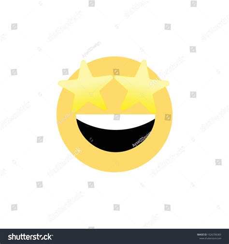 Star Eyes Starstruck Social Media Emoji Stock Vector Royalty Free