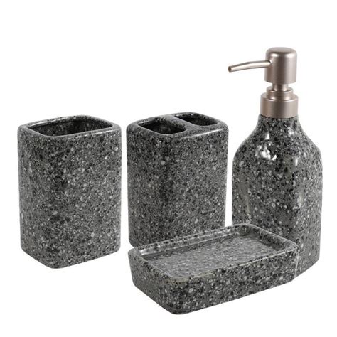 Buy Grey Ceramic Bathroom Accessories 4 Pcs Set Mydeal