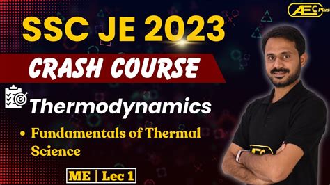 Ssc Je Crash Course Fundamentals Of Thermal Science