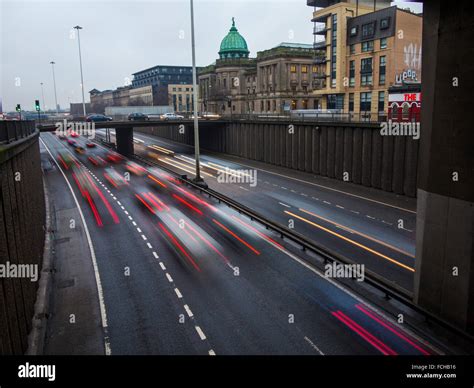 M8 Motorway Glasgow Scotland Stock Photo Alamy