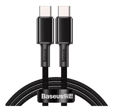 Cable 2 Metros Usb C A Tipo C Carga Rápida 100w 480mbps Hdb Color Negro