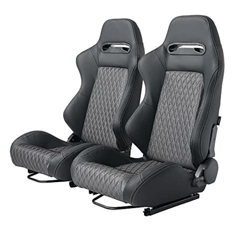 Automotive Racing Sports Seats For Cars 2PCS Universal PVC Leather