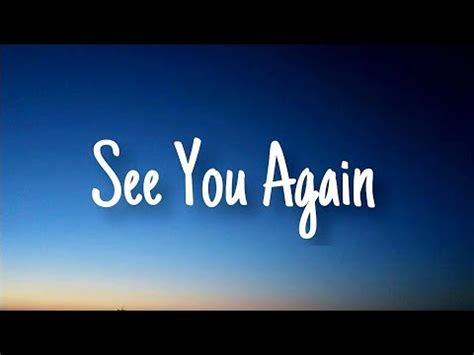 Wiz Khalifa See You Again Lyrics Ft Charlie Puth YouTube Music