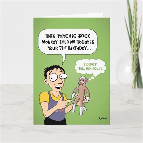 Funny 71st Birthday Card