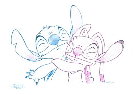 Lilo Et Stitch Coloriage Stitch And Angel Drawings Stitch Et