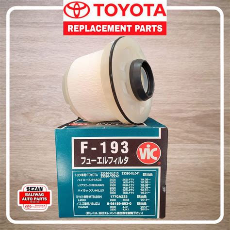 FUEL FILTER TOYOTA FORTUNER HIACE HILUX INNOVA 2004 2016 PART NO F 193