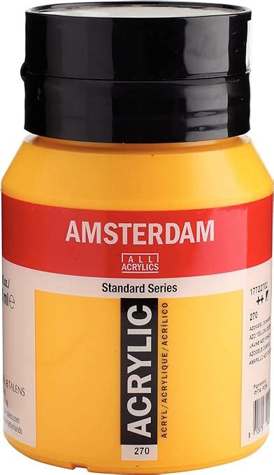 Amazon Amsterdam Standard Series Acrylic Jar 500 Ml Azo Yellow