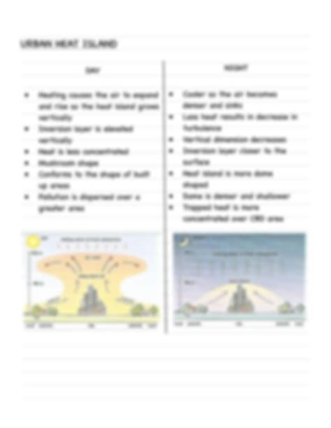 SOLUTION: Geography study notes urban climates - Studypool