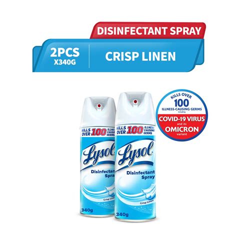 Bundle Of 2 Lysol Disinfectant Spray Crisp Linen 340g Shopee Singapore