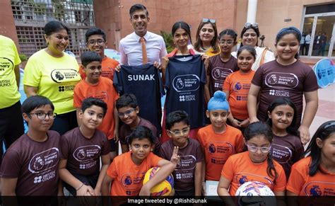 Rishi Sunak Meets Children At British Council In Delhi Ahead Of G20 ...