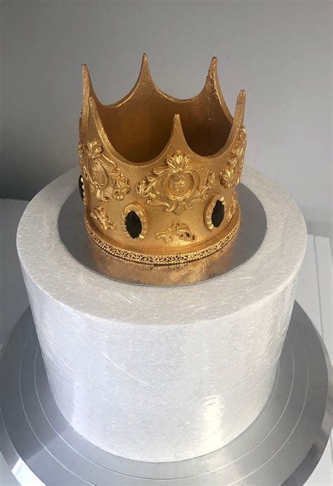 Fondant Crown Cake Topper Prince Crown Kings Crown Birthday Etsy