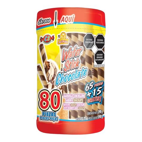 Las Delicias galleta Wafer Stick 390g CHOCOLATE 12 55pzs Dulcerías H