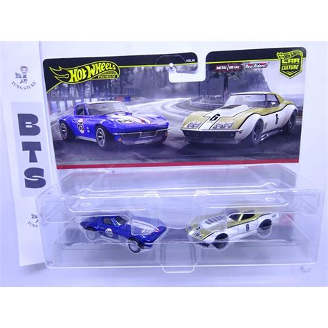 Hot Wheels Premium Two Pack Custom Corvette Stingray Coupe 69 Copo Corvette Shopee Malaysia
