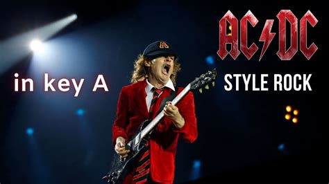 Ac Dc Style Rock No Vocals Backing Track In A Major Youtube