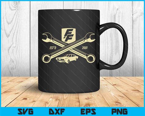 Fast & Furious EST'D 2001 Crossed Wrench SVG PNG Cutting Files