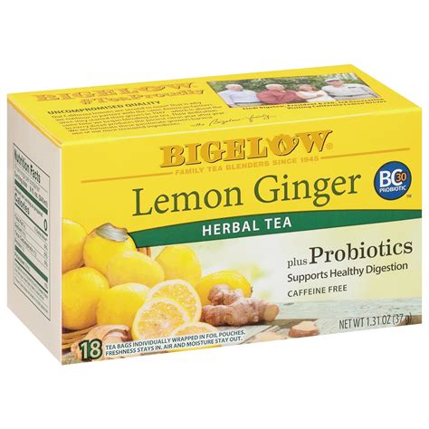 Bigelow Tea Herb Plus Lemon Ginger 18 Count Tea Bags