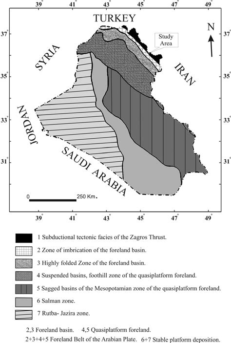 Tectonic Subdivision Of Iraq After Numan 2001 Showing The Location