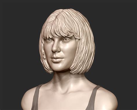 Taylor Swift 3d Portrait Sculpture Hairstyle 1 3d Model 3d Printable