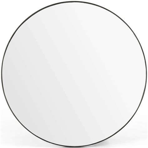 Bellvue Large Round Mirror, Black – High Fashion Home