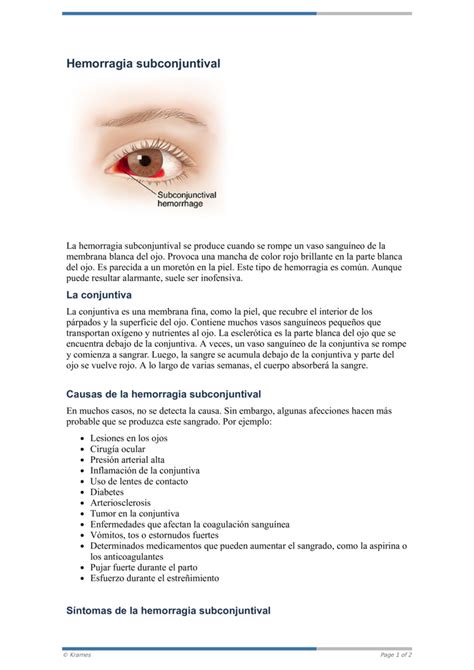 Text Hemorragia Subconjuntival HealthClips Online