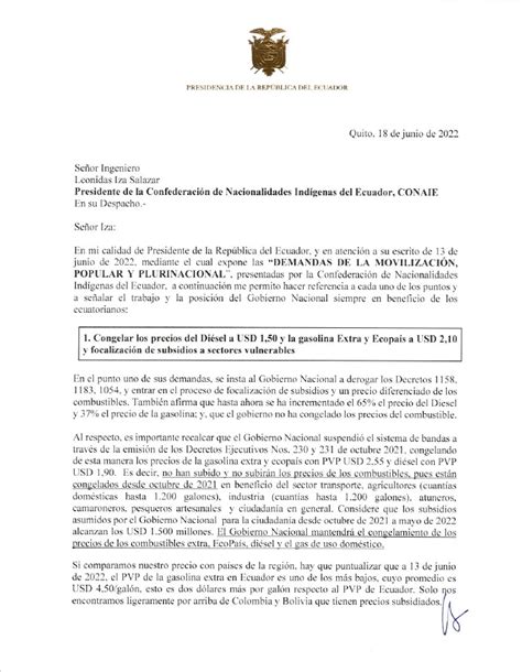 Presidencia Ecu On Twitter Rt Comunicacionec Carta Del Presidente